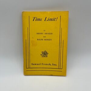 Time Limit! Play by Henry Denker and‎ Ralph Berkey Samuel French Inc